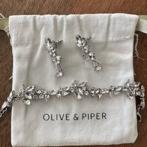 Olive and Piper Foret Bracelet and Mini Valentina Earrings
